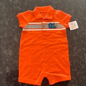 Carter’s Orange Boy Romper 12 Mos